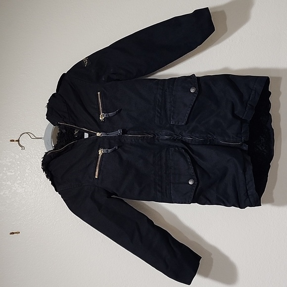 Finger in the Nose Hooded Jacket Sherpa Line Heavy Cotton Canvas Coat size Large